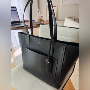 Kate Spade Black Leather Tote Bag